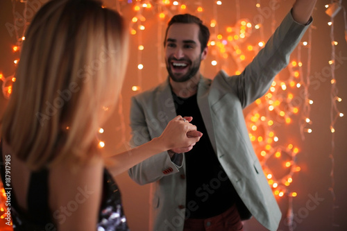 Happy couple dancing togeth...