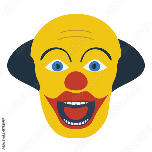 Party clown face icon photo