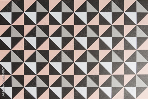 Obraz na płótnie verschiedenfarbige Dreiecke bilden ein geometrisches Muster w salonie