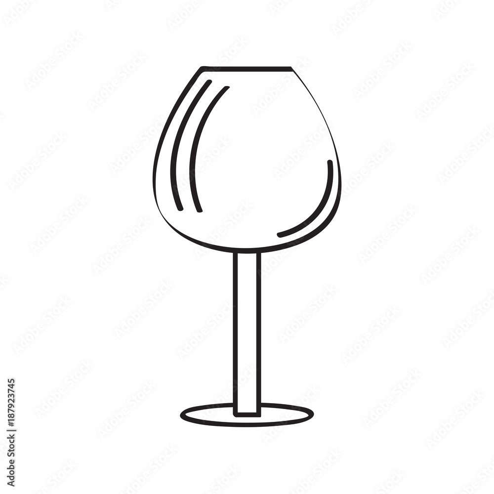 Cocktail glass outline