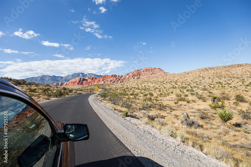 Photography Road to Red Rock Canyon National Park in Nevada near Las Vegas