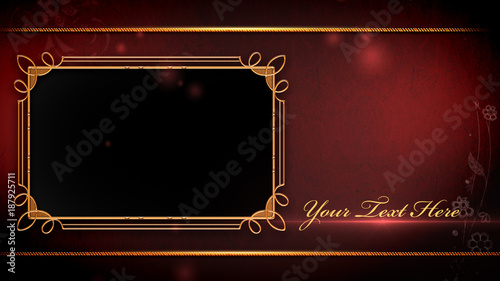 Maroon & Gold Frame Overlay