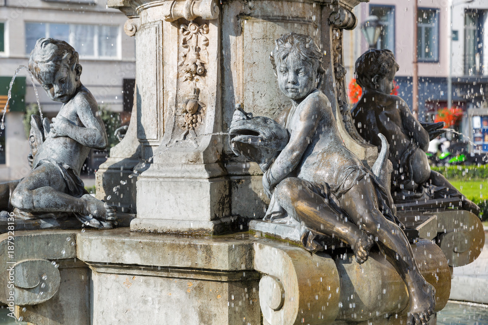 Ganymede's Fountain in Bratislava, Slovakia.