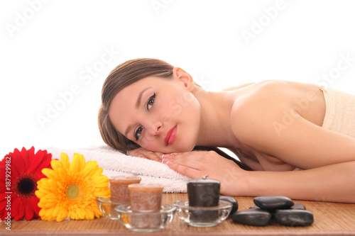 woman relaxing in spa