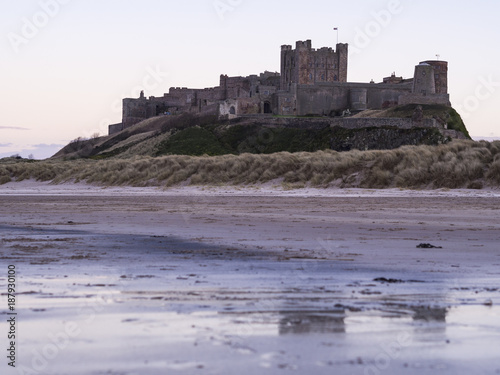 Bamburgh Castle in Evening Sun