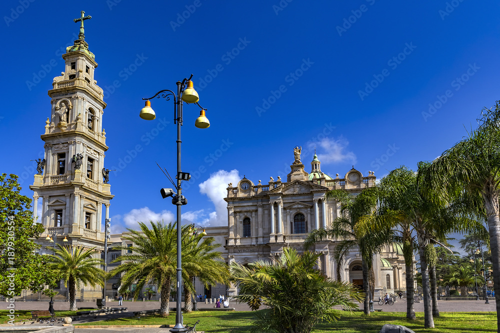 Italy. Pompeii. The Pontifical Shrine of the Blessed Virgin of the Rosary of Pompei in Piazza Bartolo Longo
