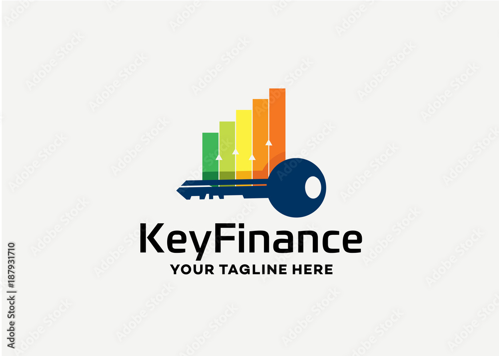 Key Finance Logo Template Design Vector, Emblem, Design Concept, Creative Symbol, Icon