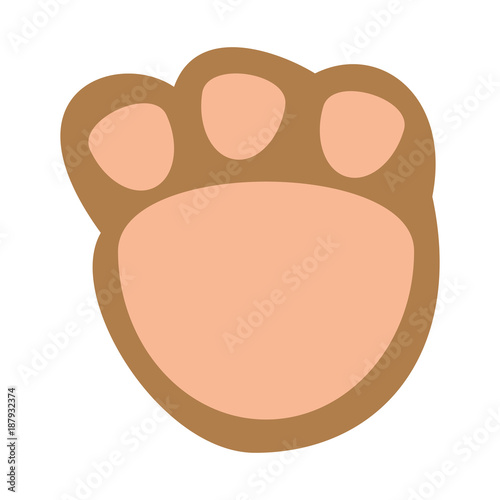 cute footprint teddy icon