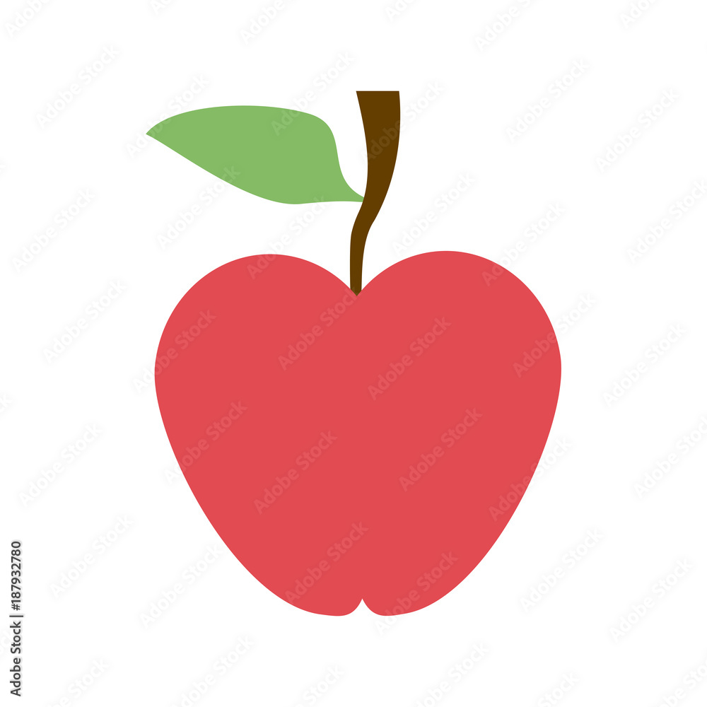 Fototapeta premium Apple fruit isolated icon vector illustration graphic design