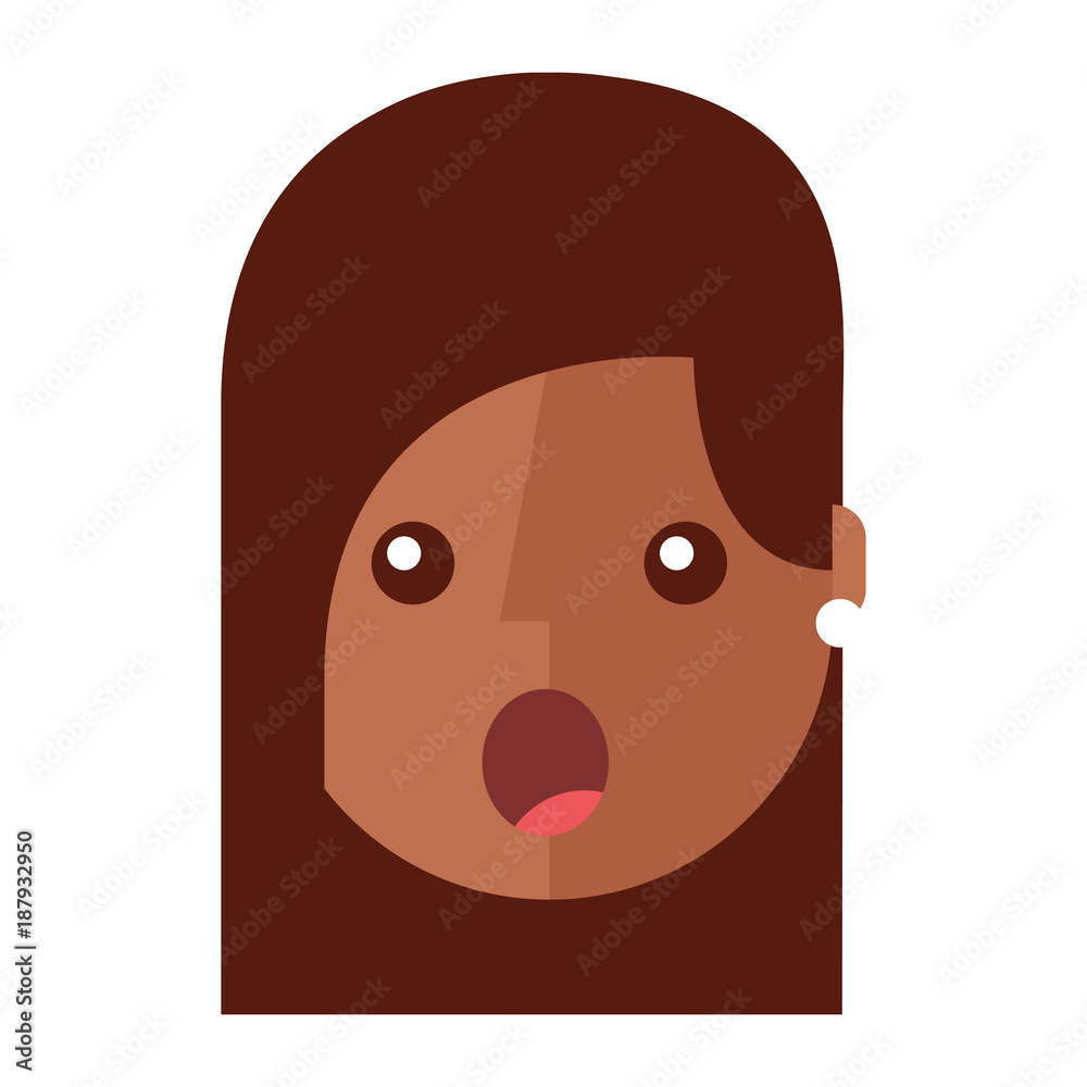 Fototapeta premium surprised young woman avatar character vector illustration design