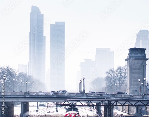 Foggy Chicago Rails