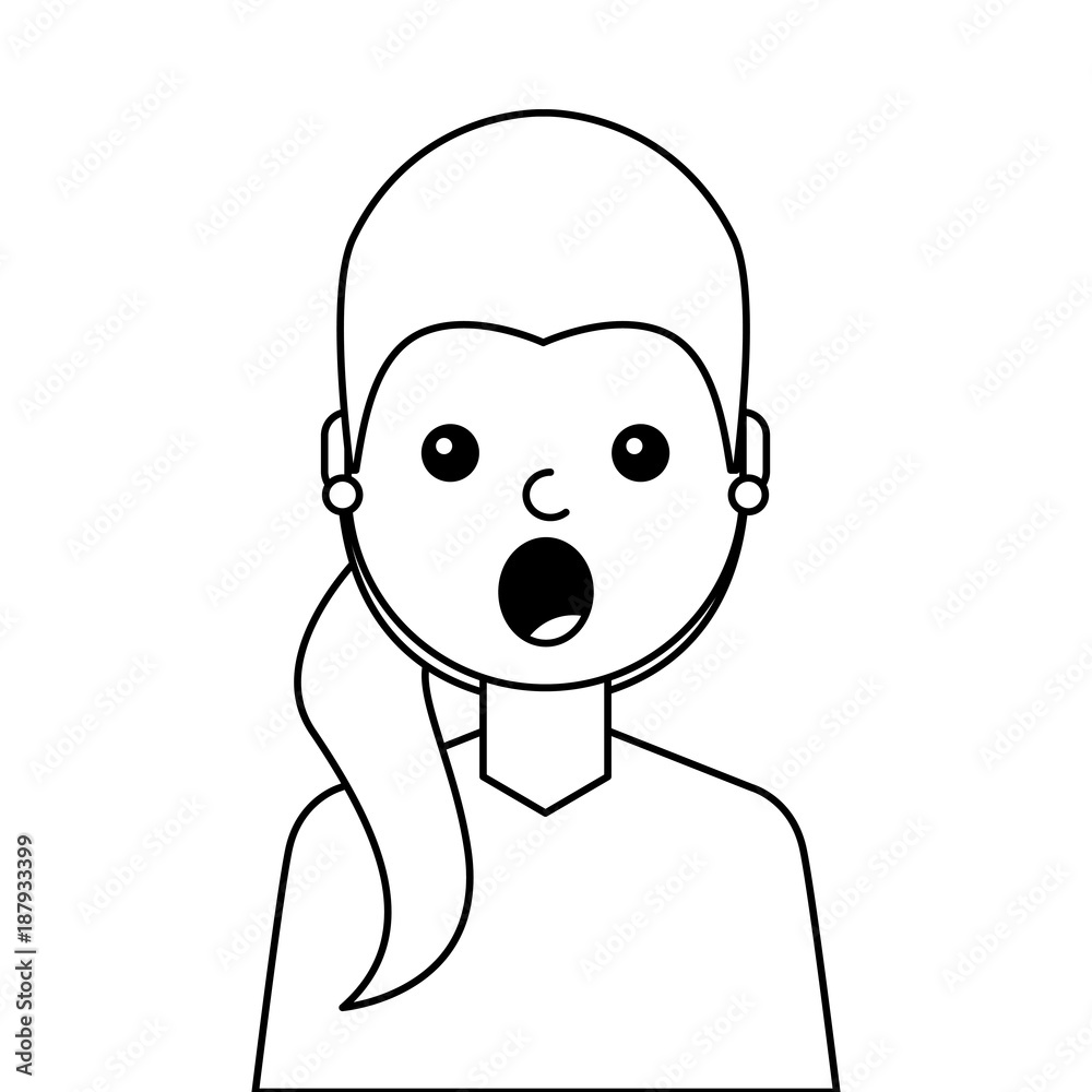 surprised young woman avatar character vector illustration design surprised young woman avatar character vector illustration design