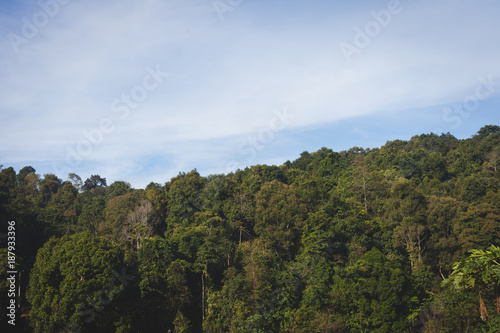 Mountains and blue sky landscape at Mon Jam Chaing Mai Thailand