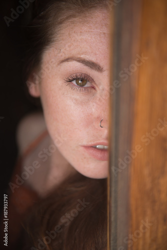 Portrait of a British young female model