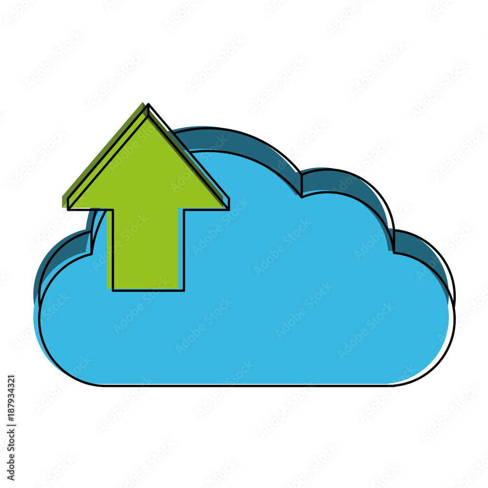 Cloud computing technology symbol icon vector illustration graphic design Cloud computing technology symbol icon vector illustration graphic design