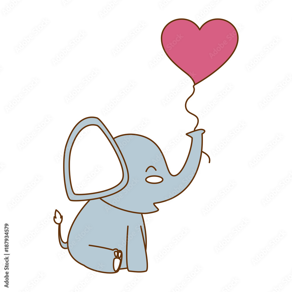 cute little elephant with heart shaped pump cute little elephant with heart shaped pump