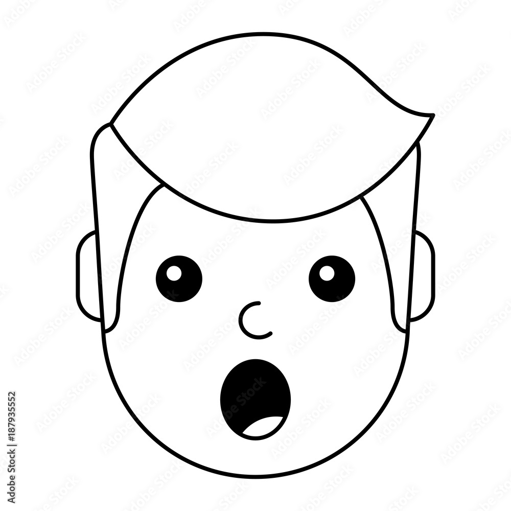 surprised young man avatar character vector illustration design surprised young man avatar character vector illustration design