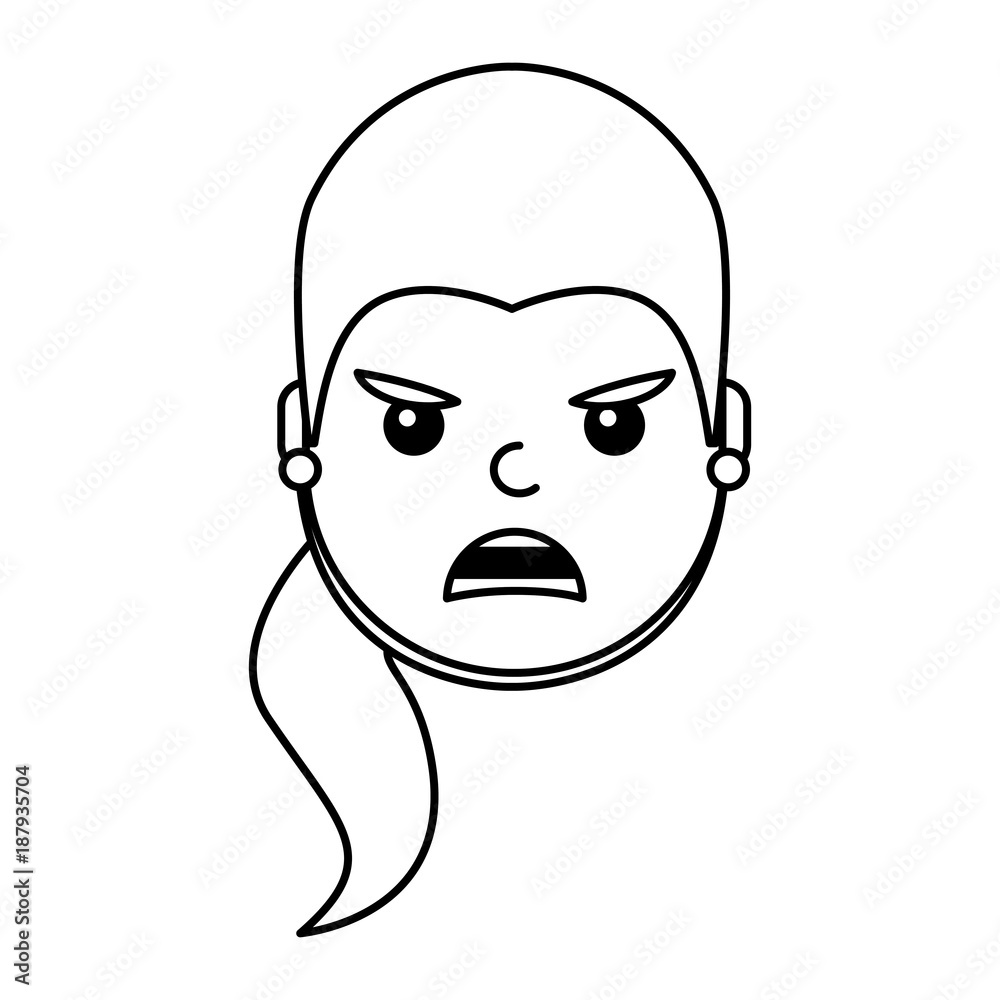 angry young woman avatar character vector illustration design angry young woman avatar character vector illustration design