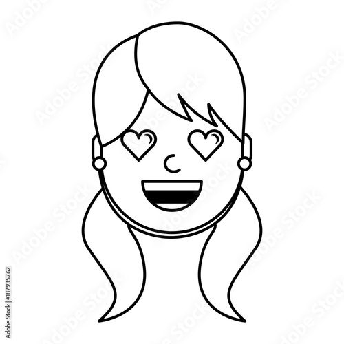 lovely young woman avatar character vector illustration design