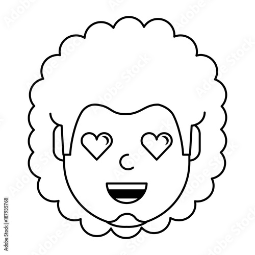 lovely young man avatar character vector illustration design