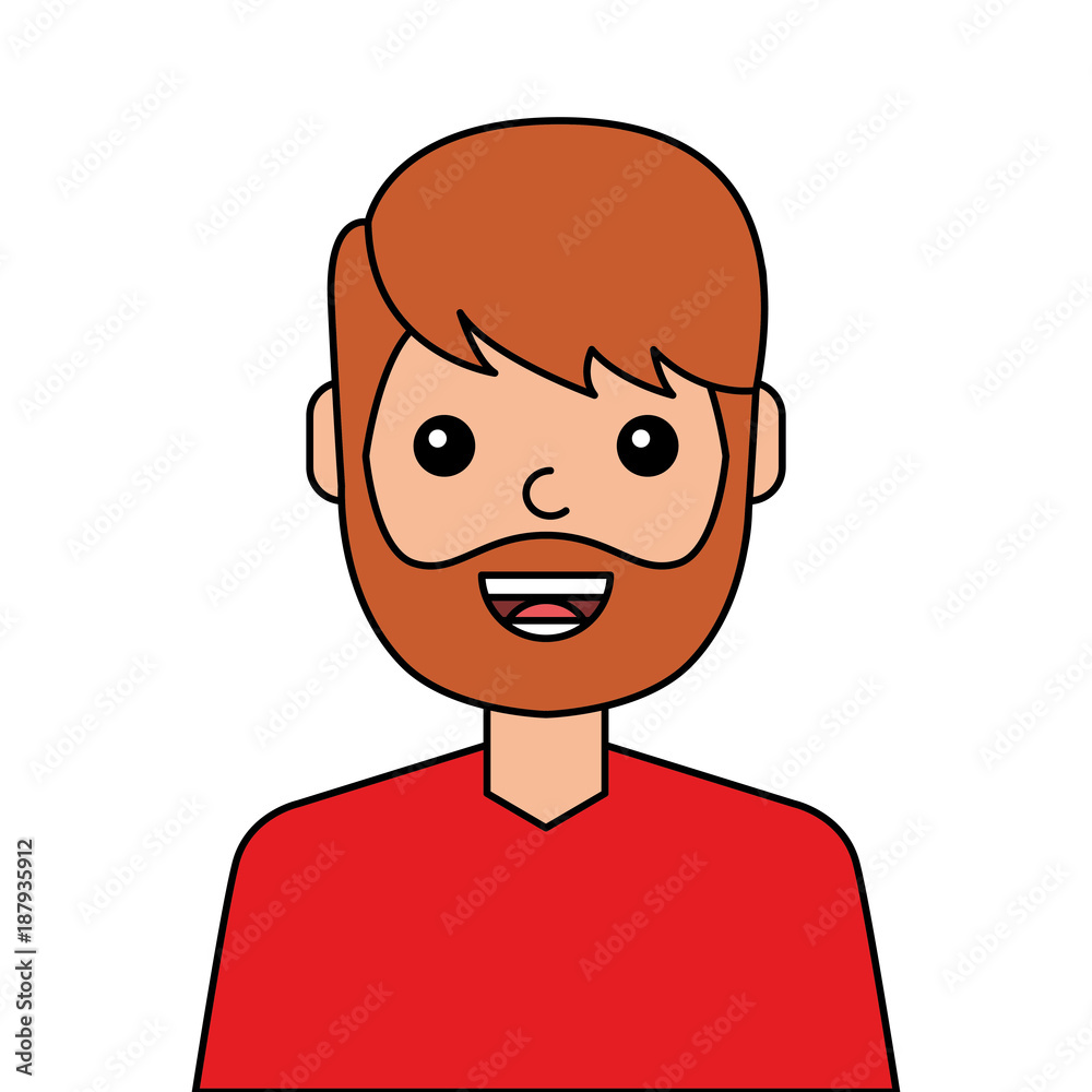 young man happy avatar character vector illustration design young man happy avatar character vector illustration design