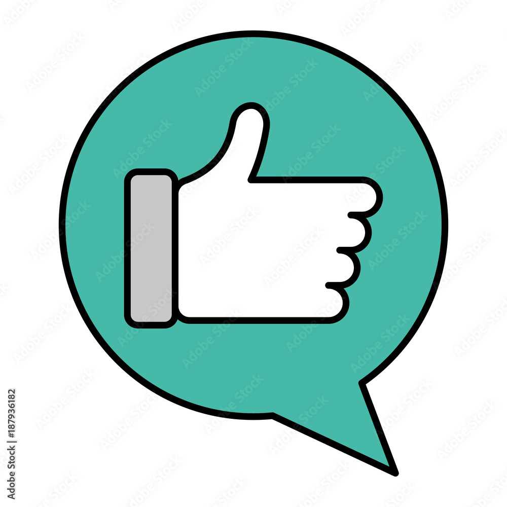 speech bubble with hand like vector illustration design speech bubble with hand like vector illustration design