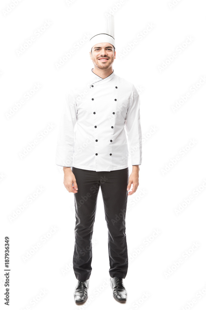 Male chef in a studio