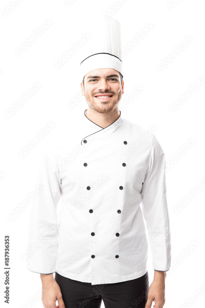 Happy male chef ready to cook