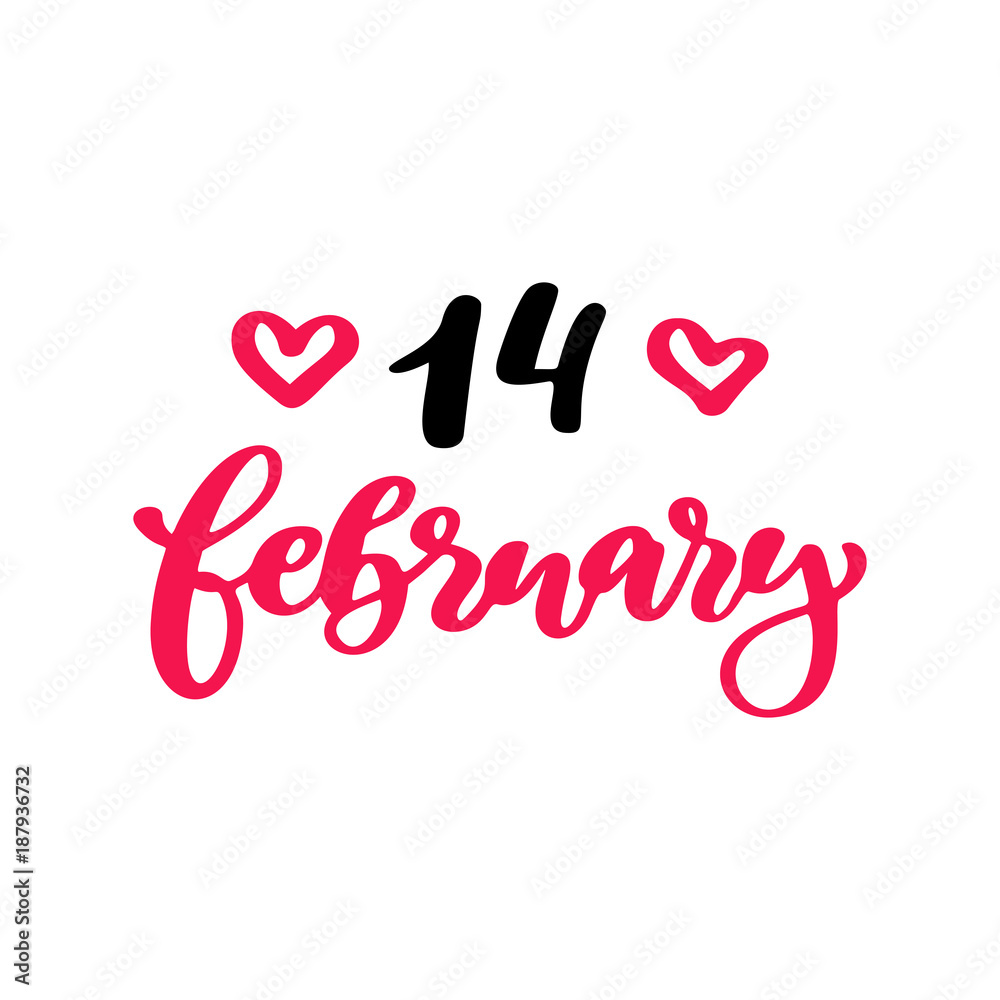 Valentine s Day vector lettering . Isolated handwriting calligra