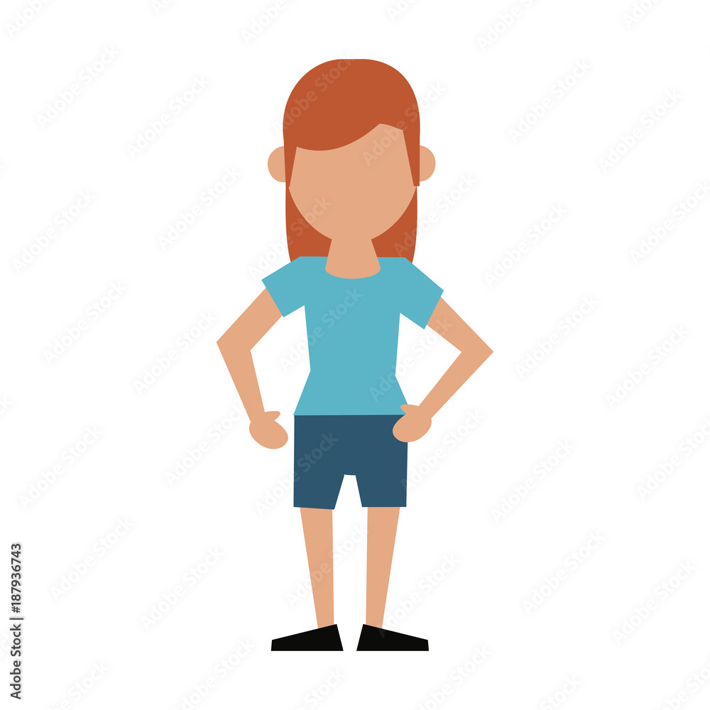 Woman avatar cartoon icon vector illustration graphic design