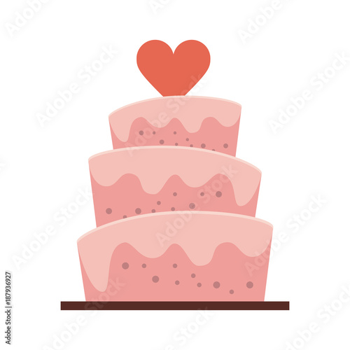 Wedding big cake icon vector illustration graphic design