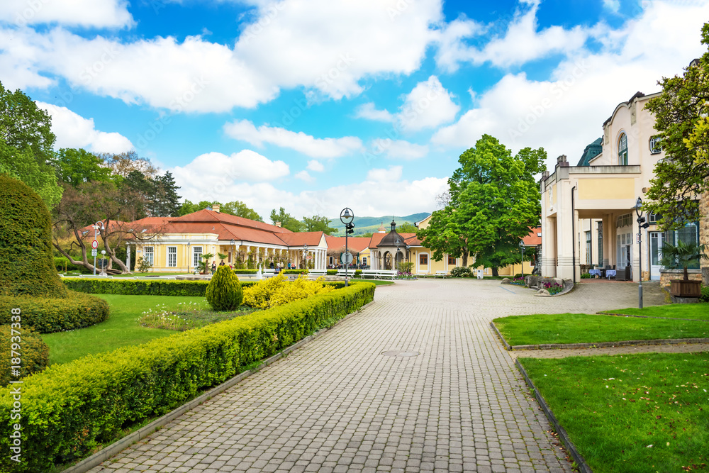 Historical building on spa island in Piestany (SLOVAKIA)