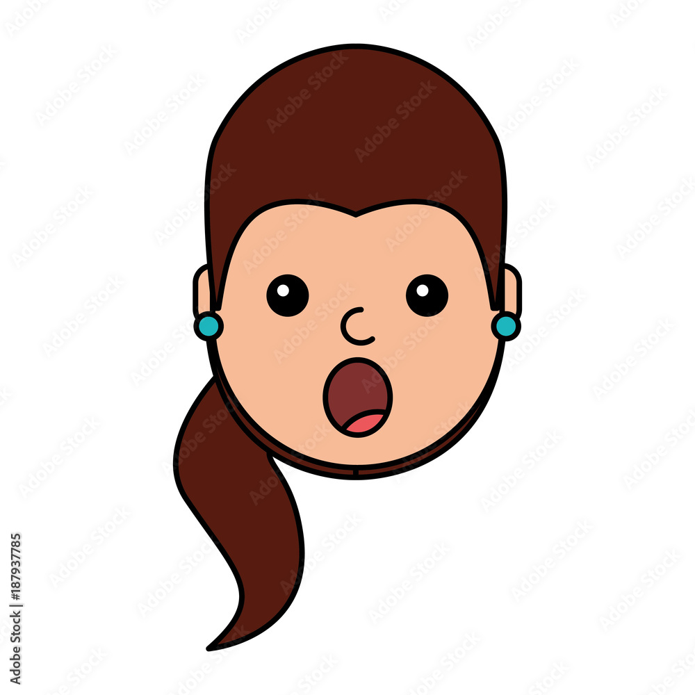surprised young woman avatar character vector illustration design surprised young woman avatar character vector illustration design
