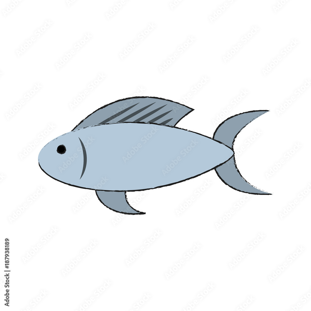 Fototapeta premium Fish food isolated icon vector illustration graphic design