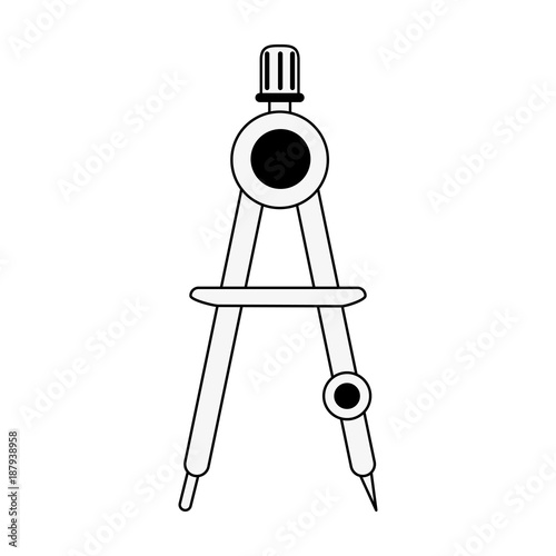 Compass geometric tool icon vector illustration graphic design