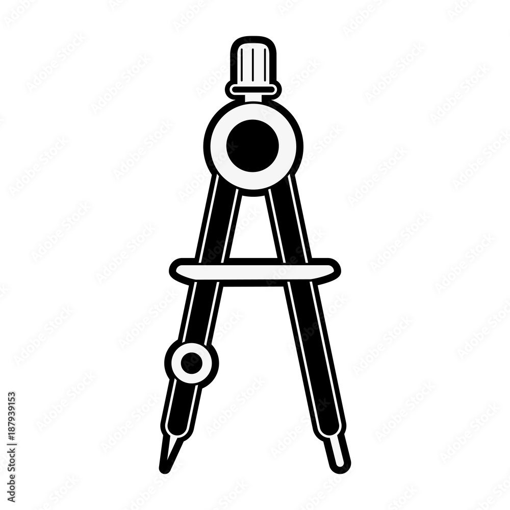 Compass geometric tool icon vector illustration graphic design Compass geometric tool icon vector illustration graphic design