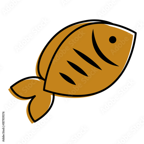 fish seafood fresh nutrition icon vector illustration