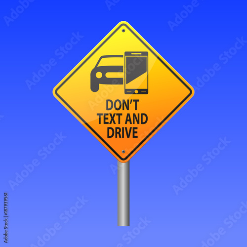 Don't text and drive vector illustration.