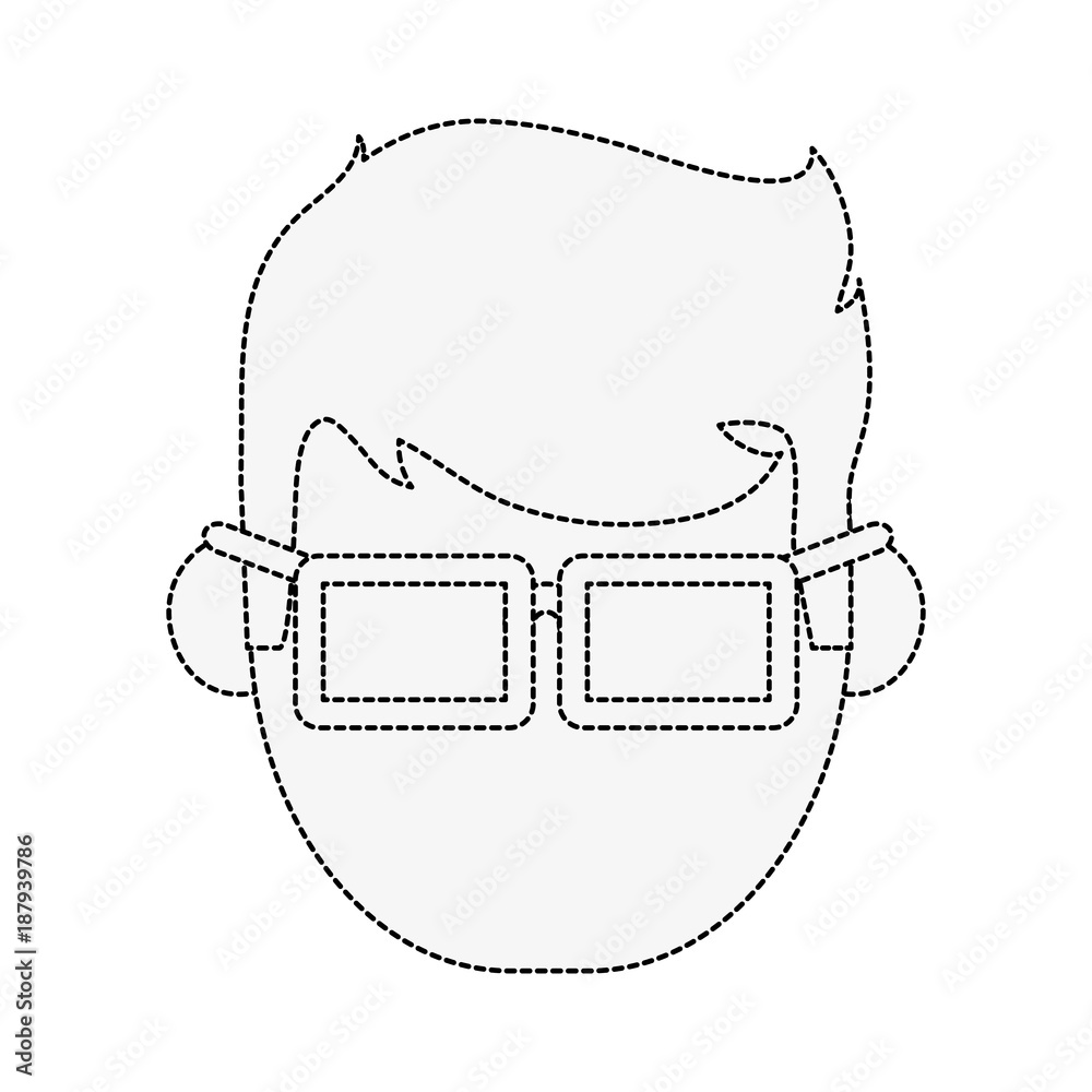 Geek man cartoon icon vector illustration graphic design Geek man cartoon icon vector illustration graphic design