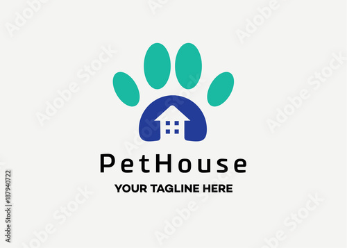 Pet House Logo Template Design Vector, Emblem, Design Concept, Creative Symbol, Icon