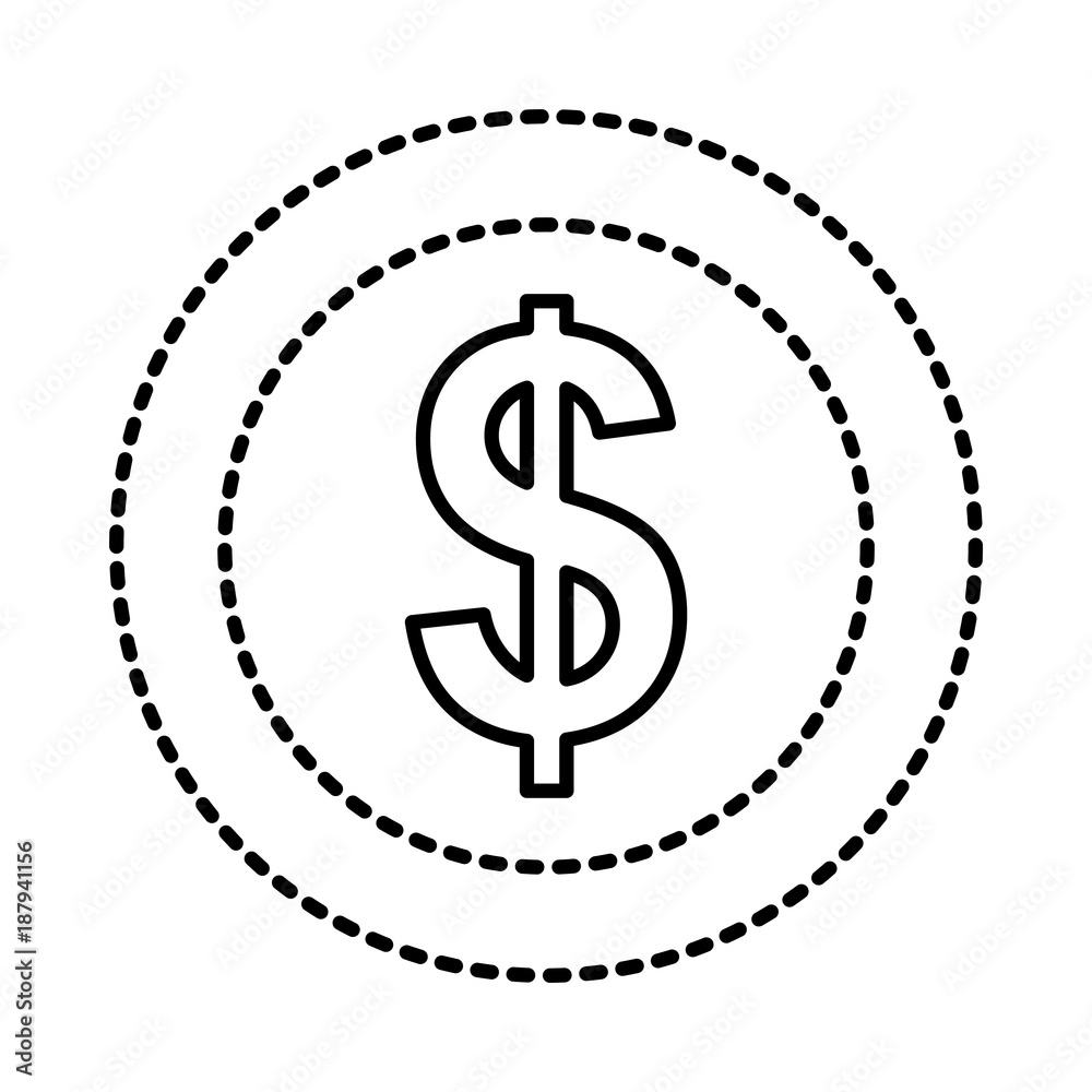 dollar coin money cash icon vector illustration dollar coin money cash icon vector illustration