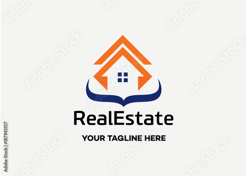 Real Estate Logo Template Design Vector, Emblem, Design Concept, Creative Symbol, Icon