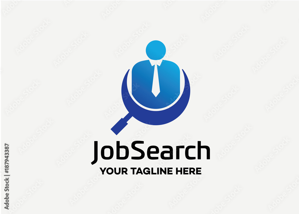 Job Search Logo Template Design Vector, Emblem, Design Concept, Creative Symbol, Icon