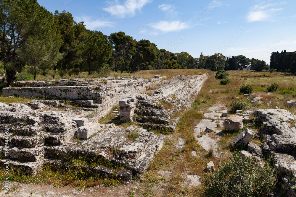 Archäologischer Park Neapolis historisches Theater in Syrakus Sizilien