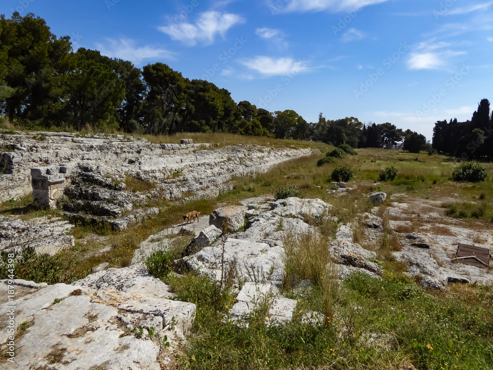 Archäologischer Park Neapolis historisches Theater in Sizilien