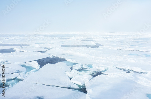 Arctic icecap breaking up from global warming