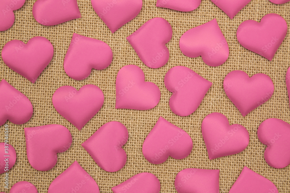 Heart Shaped Confetti Making a Valentines Day Background