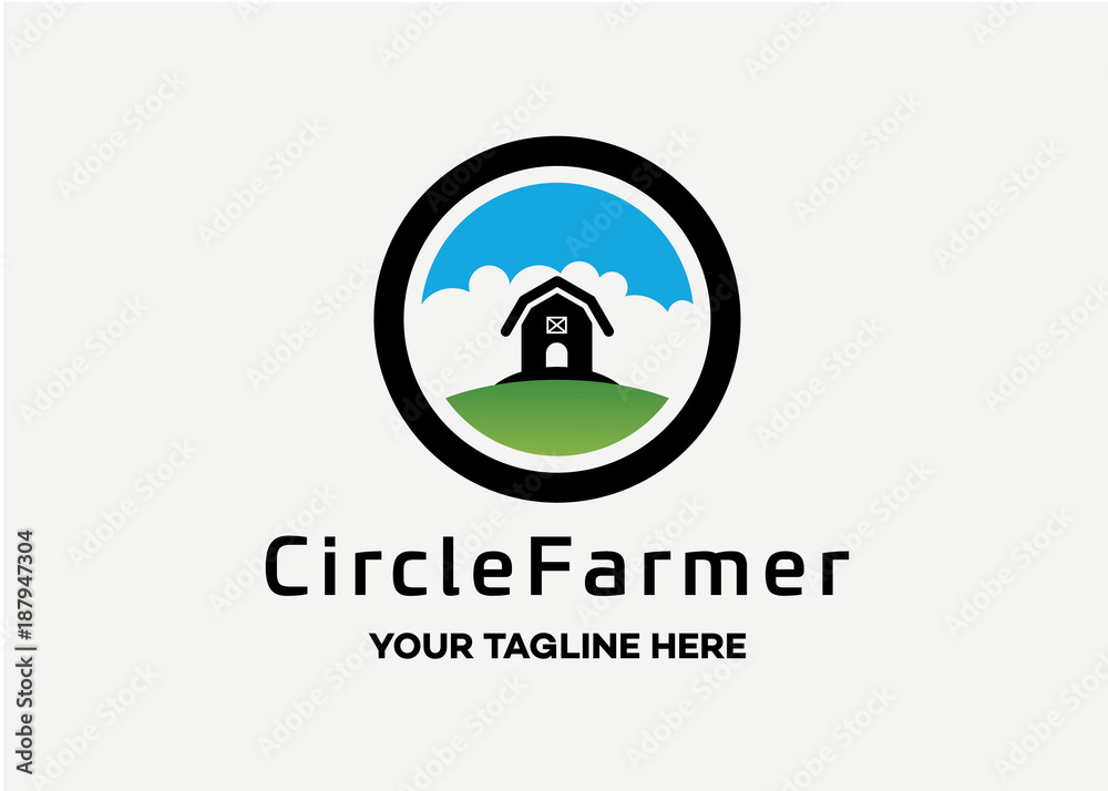 Circle Farmer Logo Template Design Vector, Emblem, Design Concept, Creative Symbol, Icon Circle Farmer Logo Template Design Vector, Emblem, Design Concept, Creative Symbol, Icon