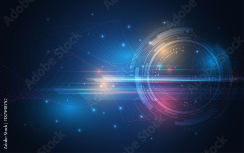 Abstract technology background Hi-tech communication concept innovation background vector illustration