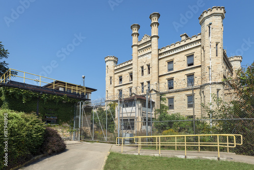 Gothic style old penitentiary in Illinois photo